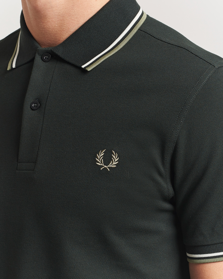 Homme | Polos | Fred Perry | Twin Tipped Polo Shirt Night Green