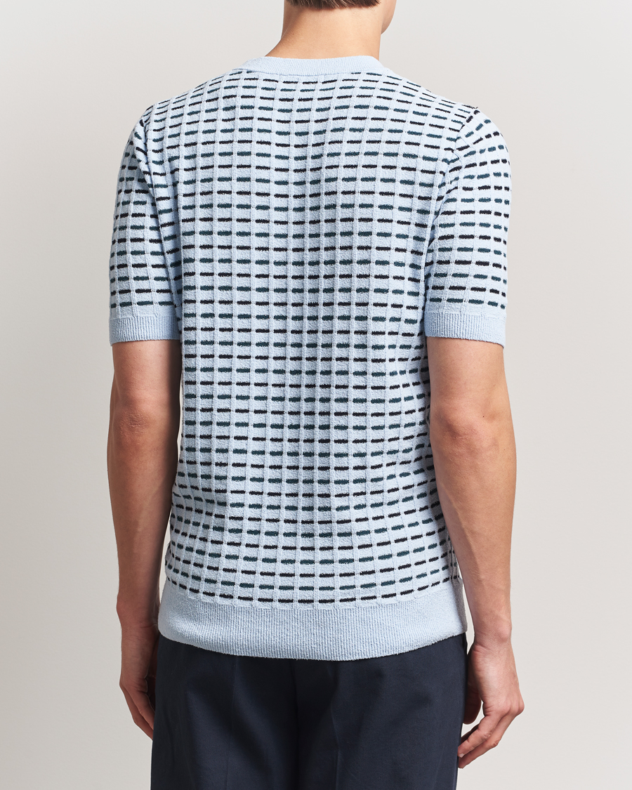 Homme | T-shirts | Fred Perry | Bouclé Ribbed Knitted T-Shirt Light Smoke