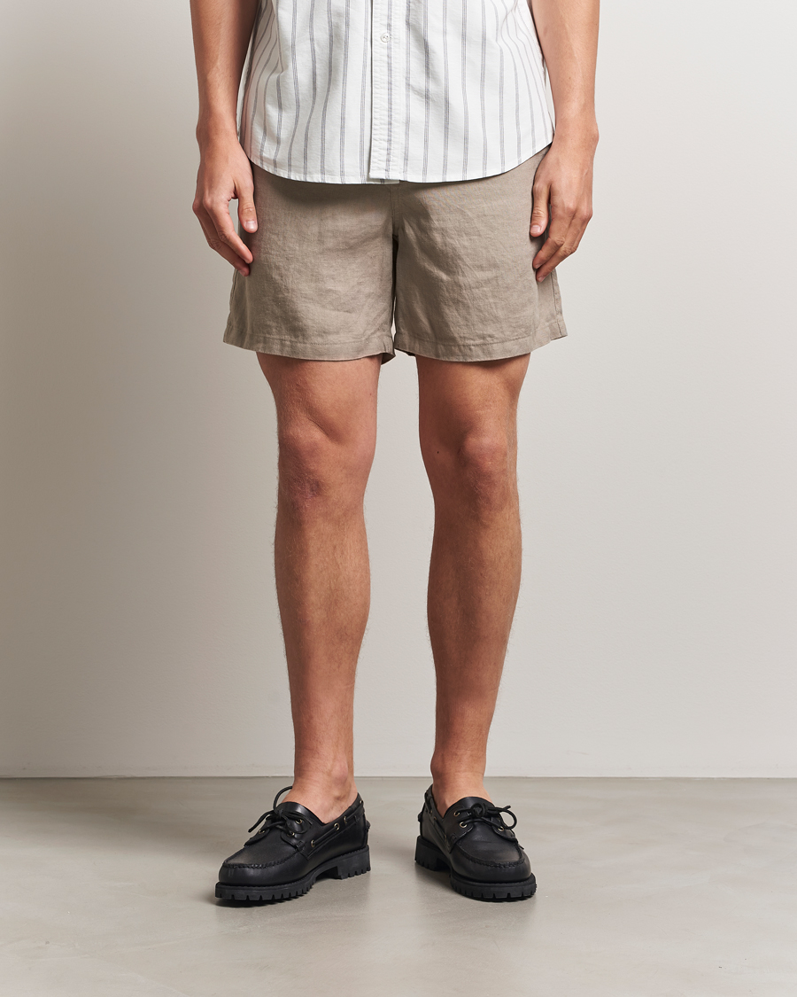Homme | Shorts | Samsøe Samsøe | Jabari Linen Drawstring Shorts Greige