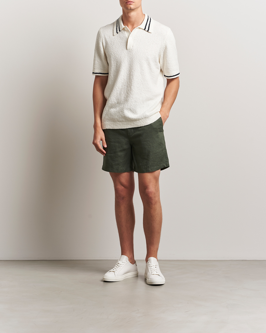 Homme | Shorts | Samsøe Samsøe | Jabari Linen Drawstring Shorts Climbing Ivy
