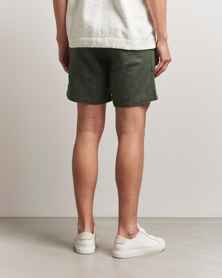 Homme | Shorts | Samsøe Samsøe | Jabari Linen Drawstring Shorts Climbing Ivy