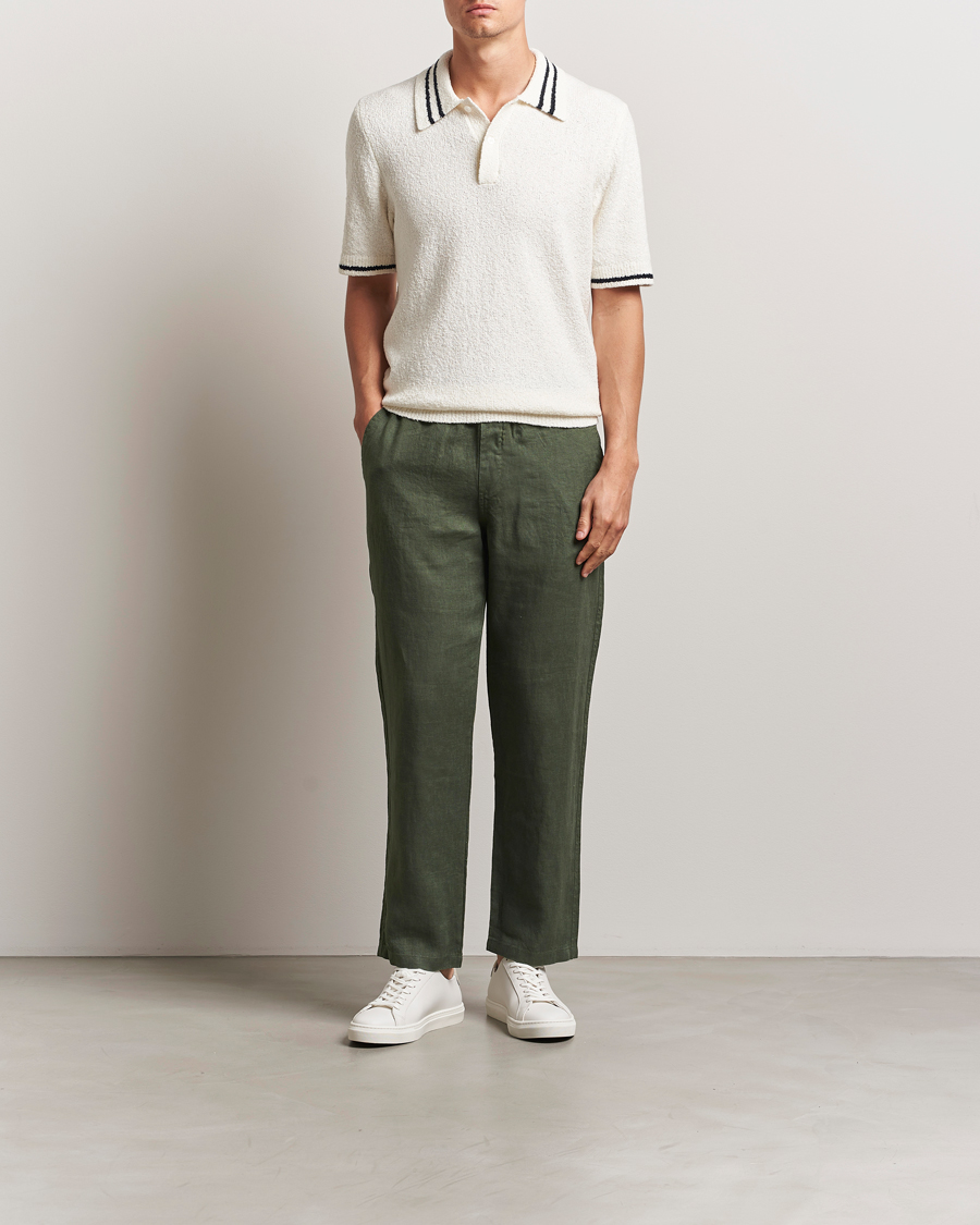 Homme | Pantalons | Samsøe Samsøe | Jabari Linen Drawstring Trousers Climbing Ivy