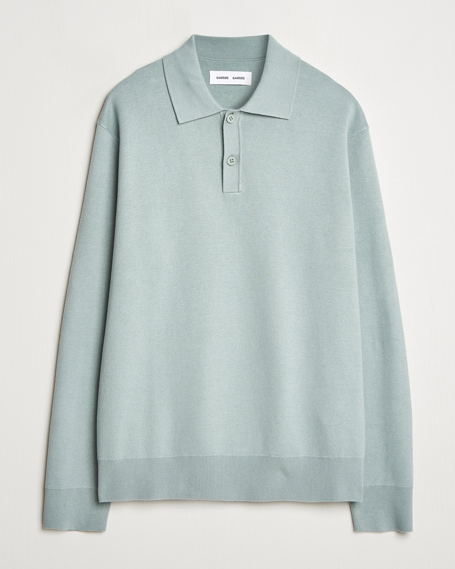 Homme | Pulls Et Tricots | Samsøe Samsøe | Nino Knitted Polo Abyss Green
