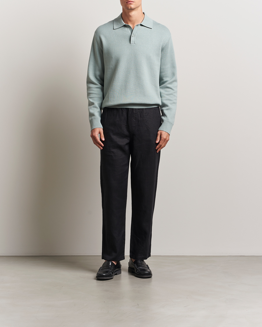 Homme | Pulls Et Tricots | Samsøe Samsøe | Nino Knitted Polo Abyss Green