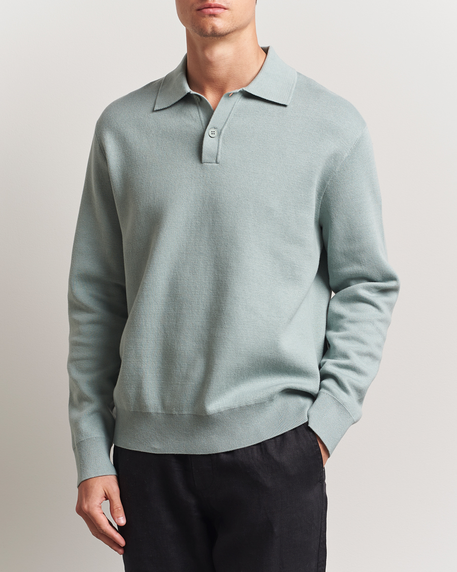 Homme | Pulls Et Tricots | Samsøe Samsøe | Nino Knitted Polo Abyss Green