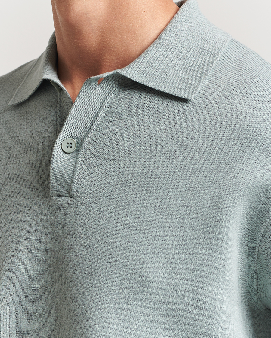 Homme | Pulls Et Tricots | Samsøe Samsøe | Nino Knitted Polo Abyss Green