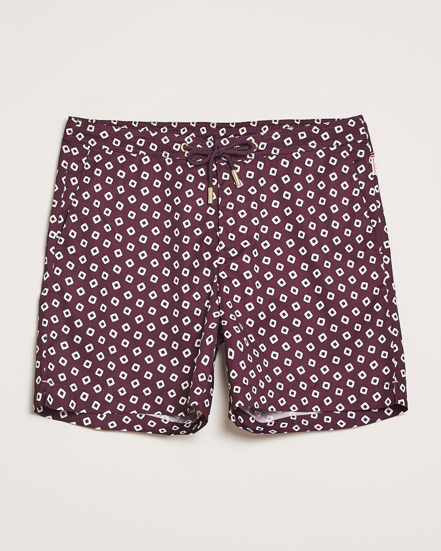 Homme | Maillots De Bain | Orlebar Brown | Bulldog Lumina Drawcord Swimshorts Damson/Latte