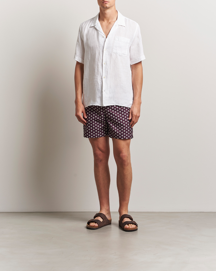 Homme | Maillots De Bain | Orlebar Brown | Bulldog Lumina Drawcord Swimshorts Damson/Latte
