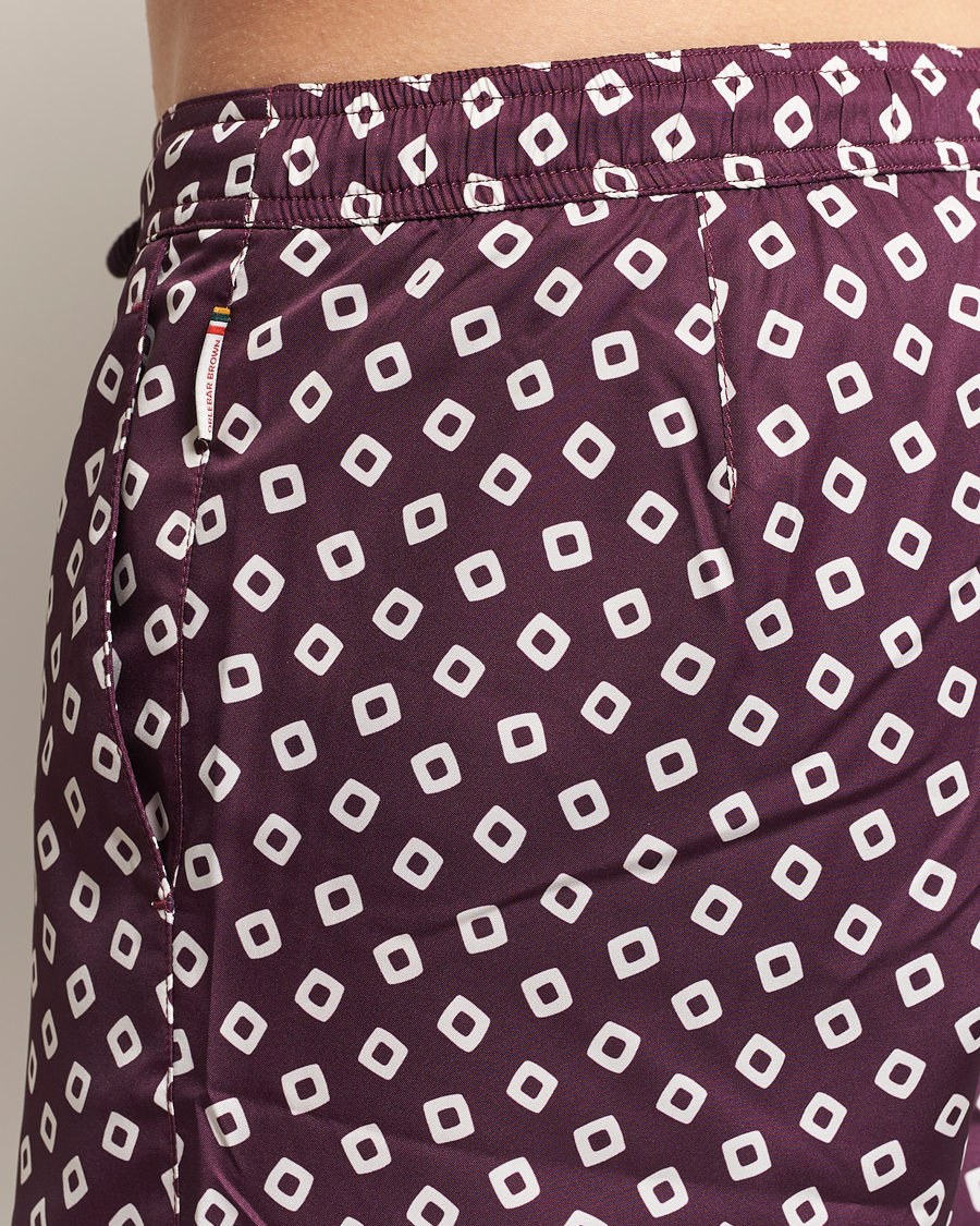 Homme | Maillots De Bain | Orlebar Brown | Bulldog Lumina Drawcord Swimshorts Damson/Latte