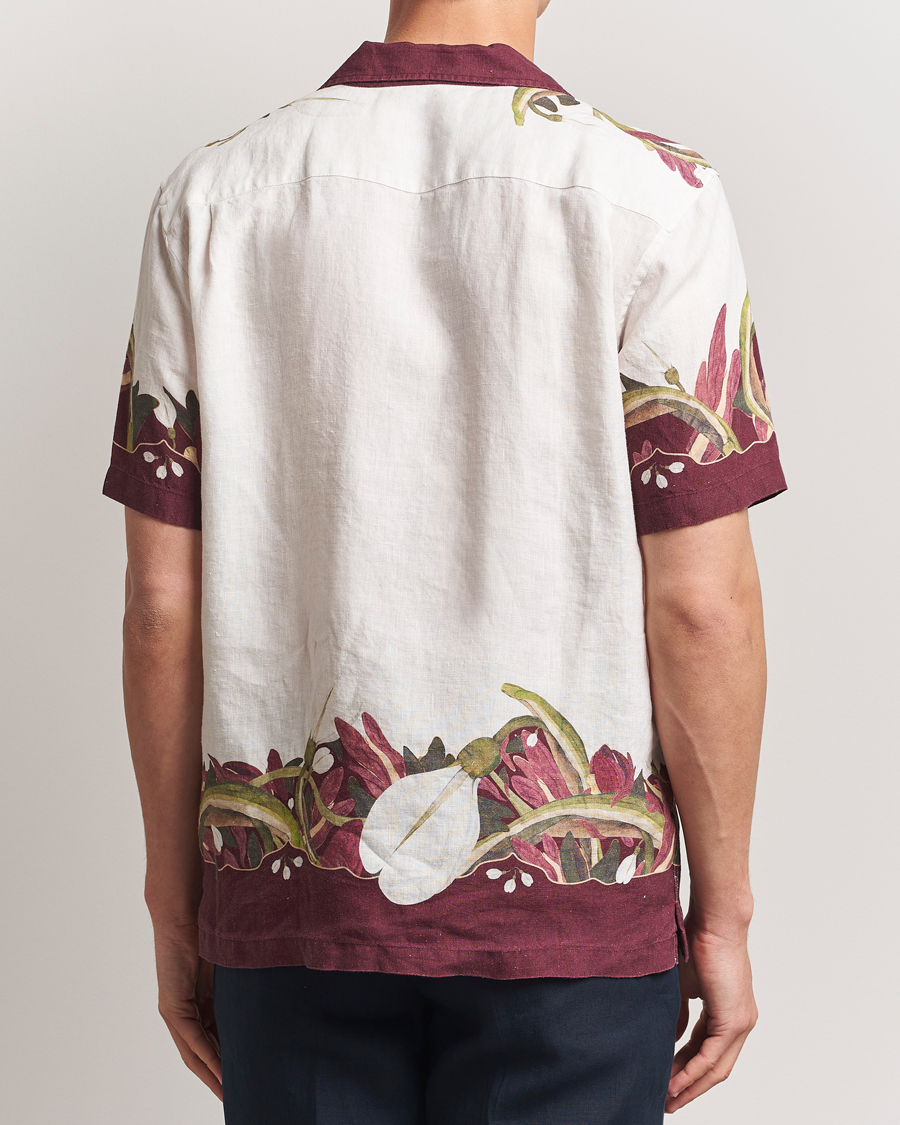 Homme | Chemises | Orlebar Brown | Maitan Orchis Short Sleeve Linen Shirt Damson