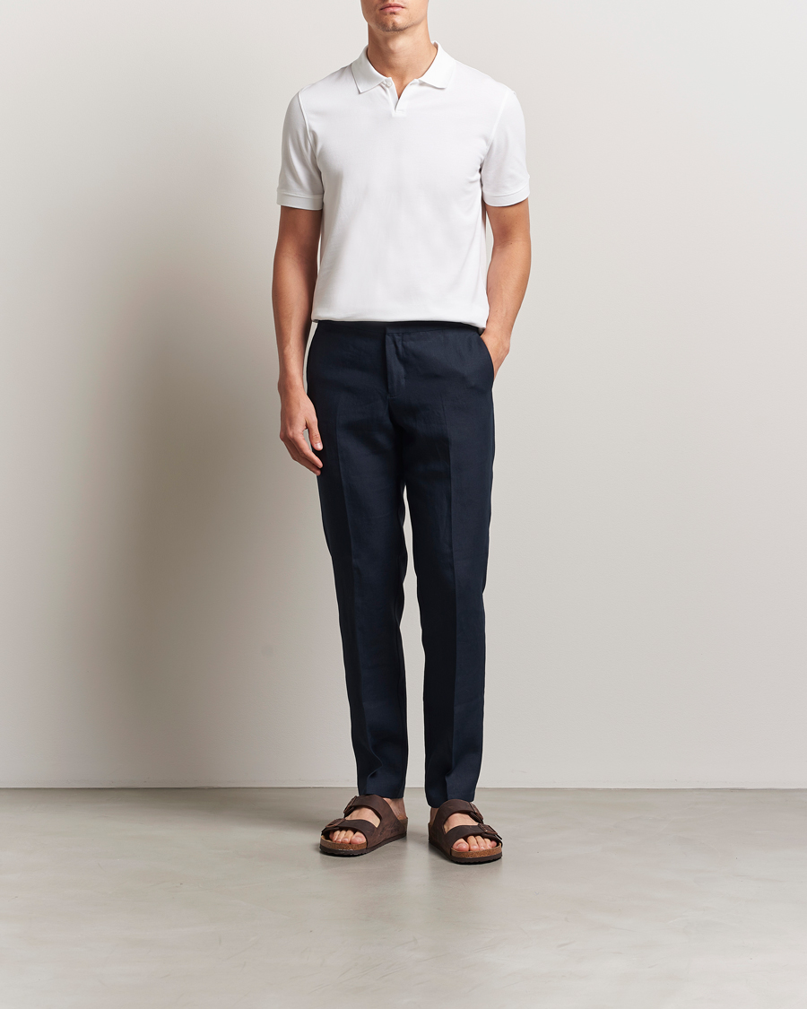 Homme | Polos | Orlebar Brown | Bruno Organic Cotton Pique White