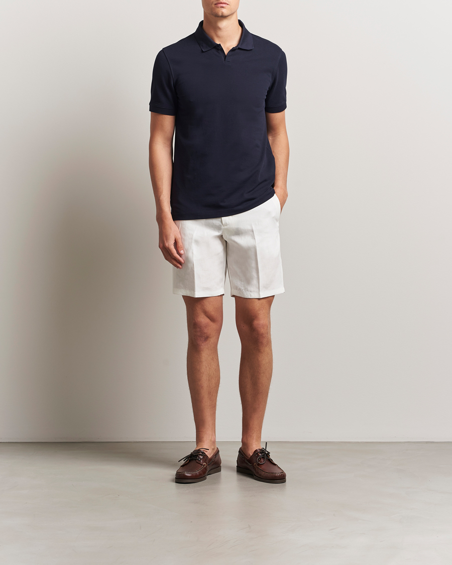 Homme | Polos | Orlebar Brown | Bruno Organic Cotton Pique Night Iris