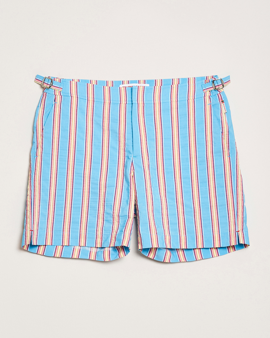 Homme | Maillots De Bain | Orlebar Brown | Bulldog Deckchair Stripe Swimshorts Blue Multi