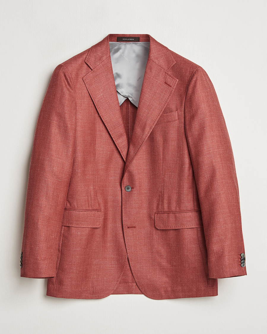 Homme | Blazers | Oscar Jacobson | Fellow EVO Wool/Silk/Linen Blazer Red