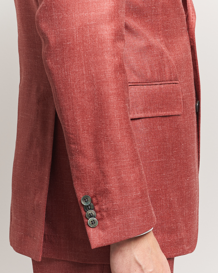 Homme | Blazers | Oscar Jacobson | Fellow EVO Wool/Silk/Linen Blazer Red