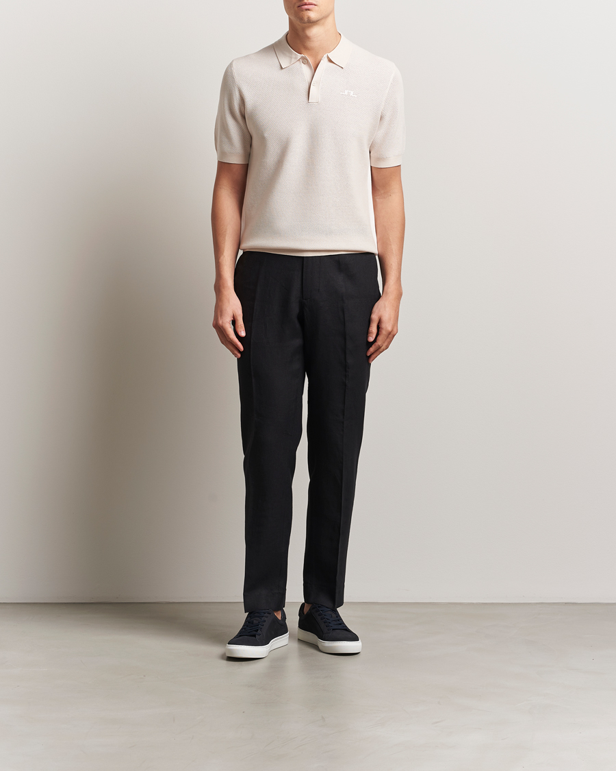 Homme | Pantalons | J.Lindeberg | Soren Drape Linen Pants Black