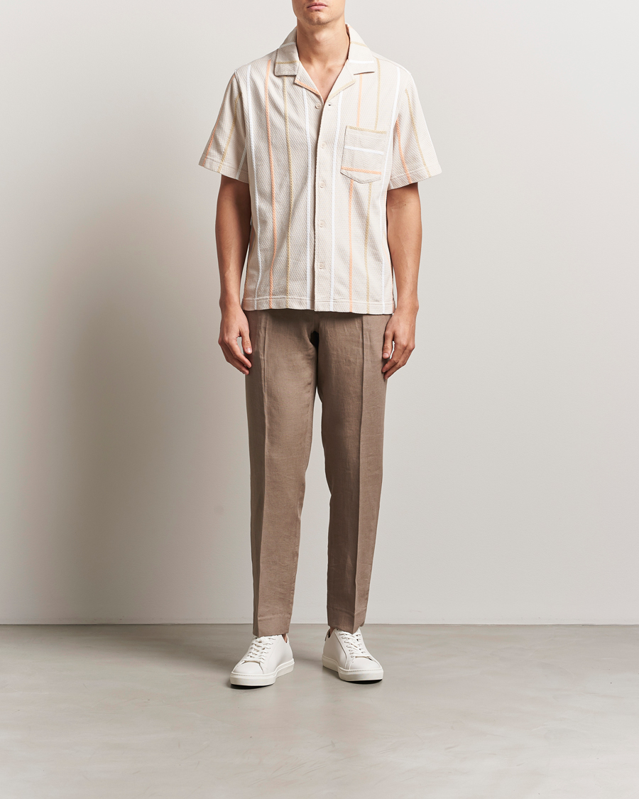 Homme | Pantalons | J.Lindeberg | Soren Drape Linen Pants Nutmeg