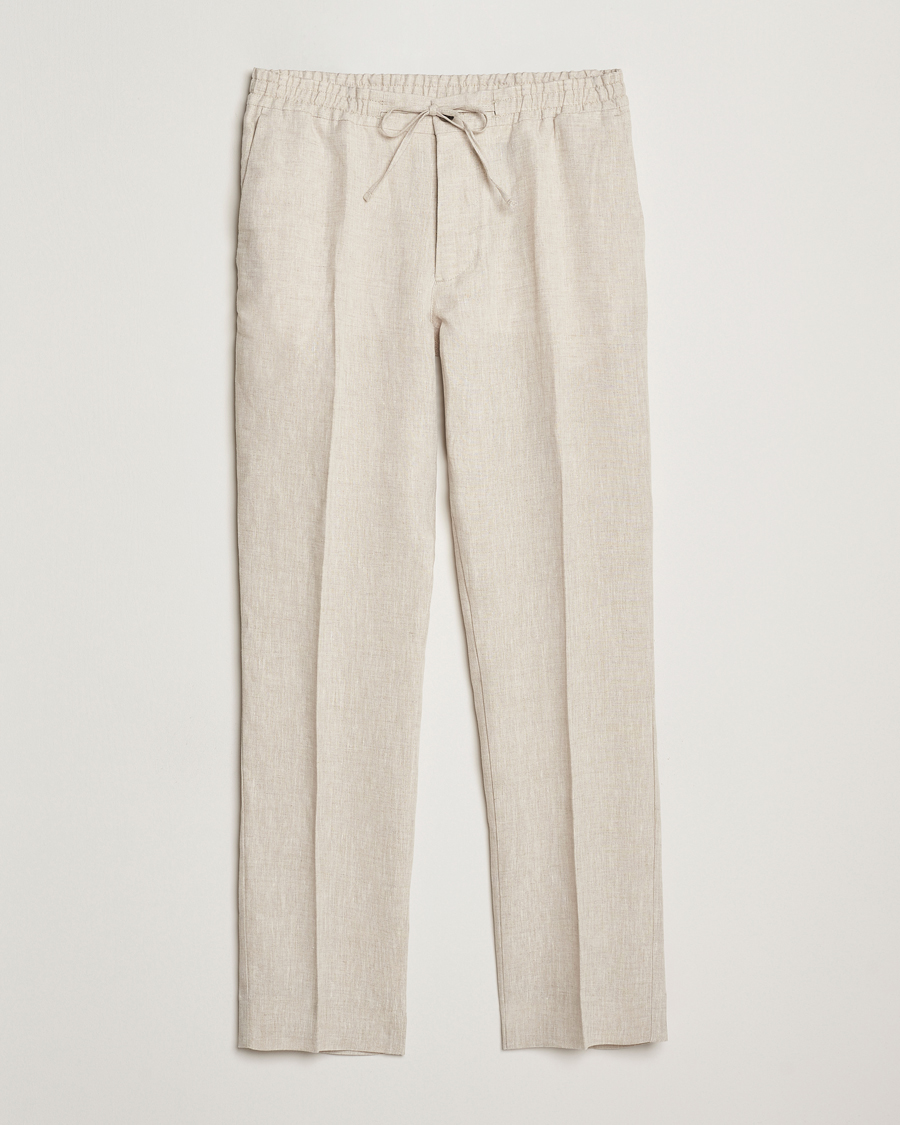 Homme | Pantalons | J.Lindeberg | Soren Drape Linen Pants Moonbeam