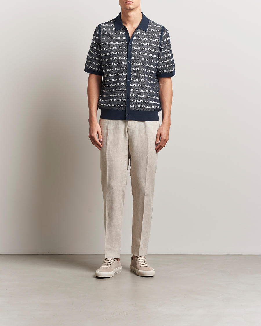 Homme | Pantalons | J.Lindeberg | Soren Drape Linen Pants Moonbeam
