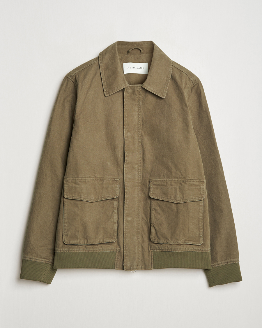Homme | Manteaux Et Vestes | A Day's March | Bader Cotton Flight Jacket Olive