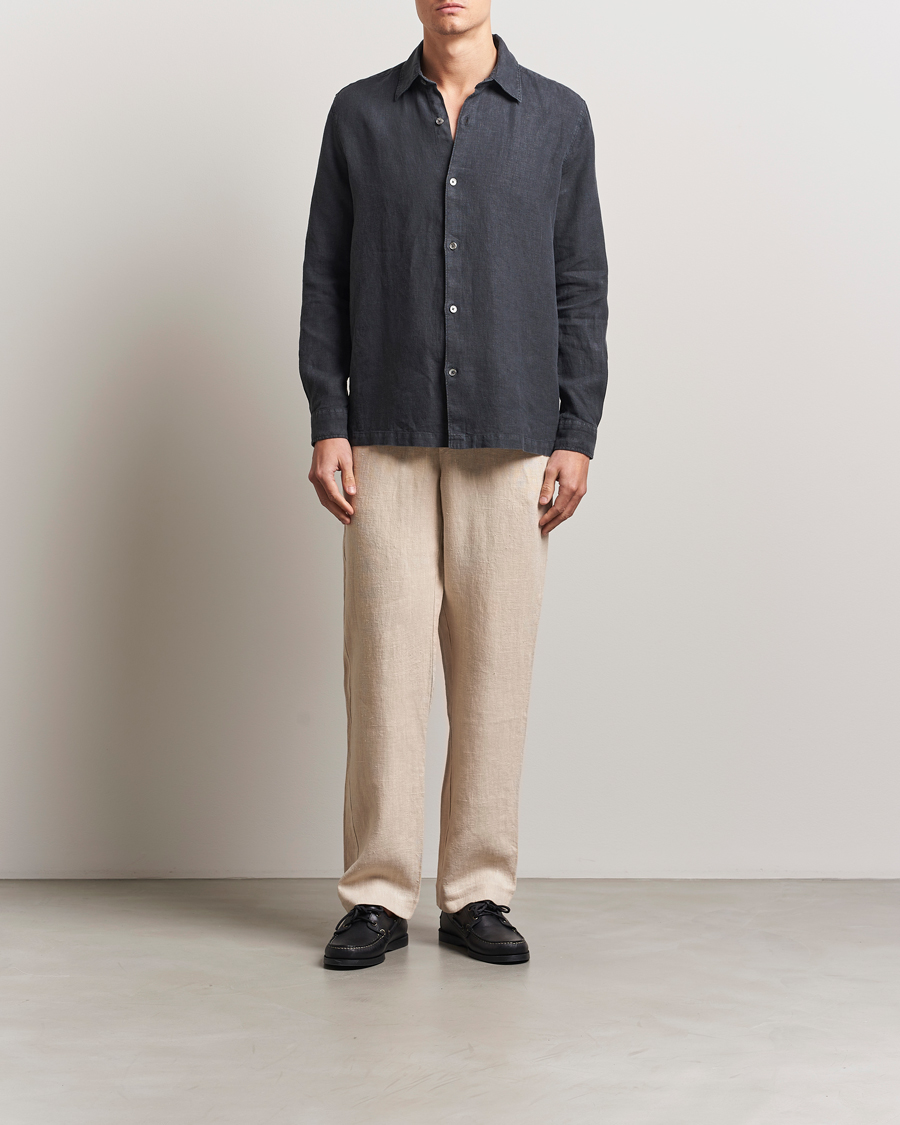 Homme | Pantalons | A Day's March | Tamiat Drawstring Linen Trousers Oyster