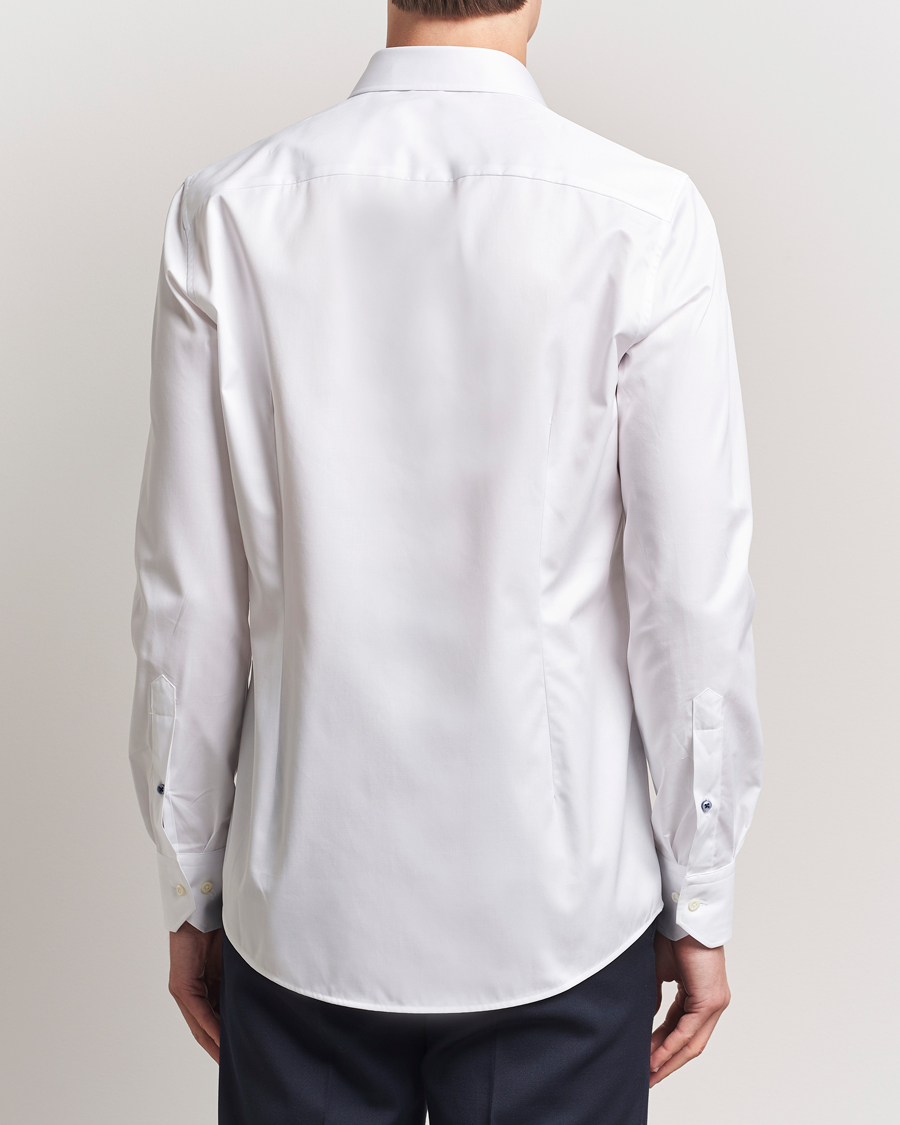 Homme | Chemises | Stenströms | Slimline Cotton Twill Cut Away Shirt White
