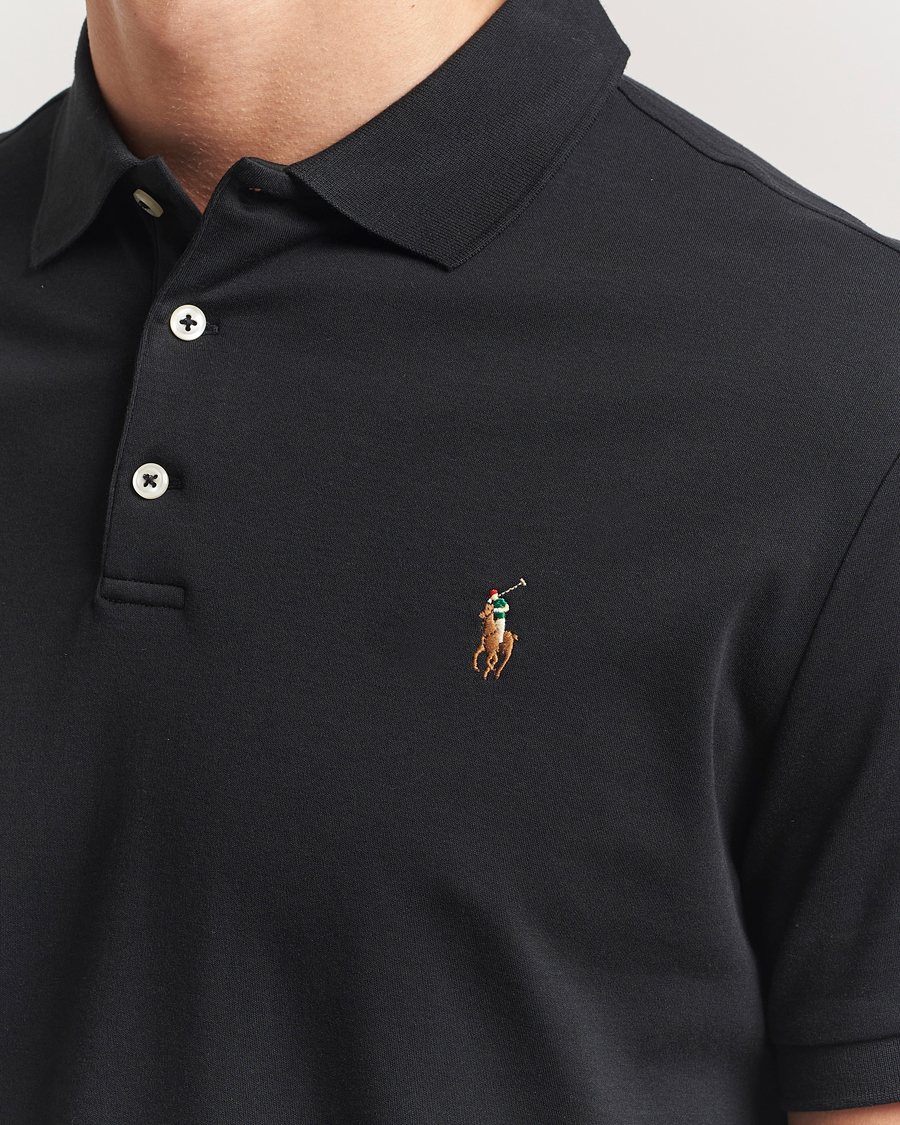Homme | Polos | Polo Ralph Lauren | Custom Slim Fit Cotton Polo Polo Black