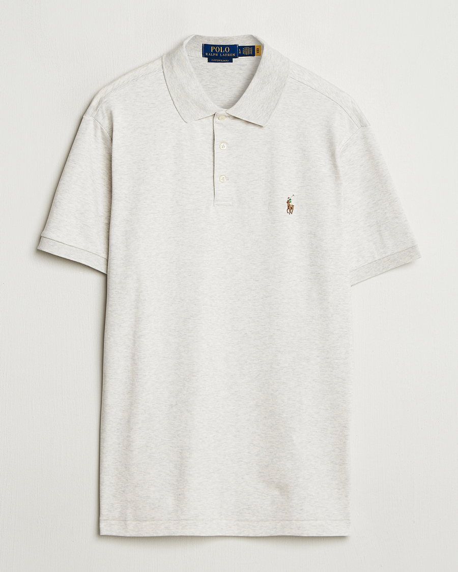 Homme | Polos | Polo Ralph Lauren | Custom Slim Fit Cotton Polo State Heather
