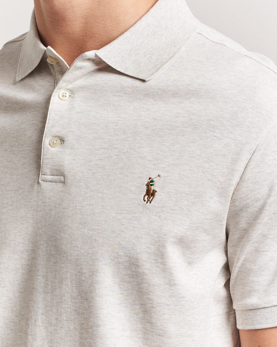 Homme | Polos | Polo Ralph Lauren | Custom Slim Fit Cotton Polo State Heather