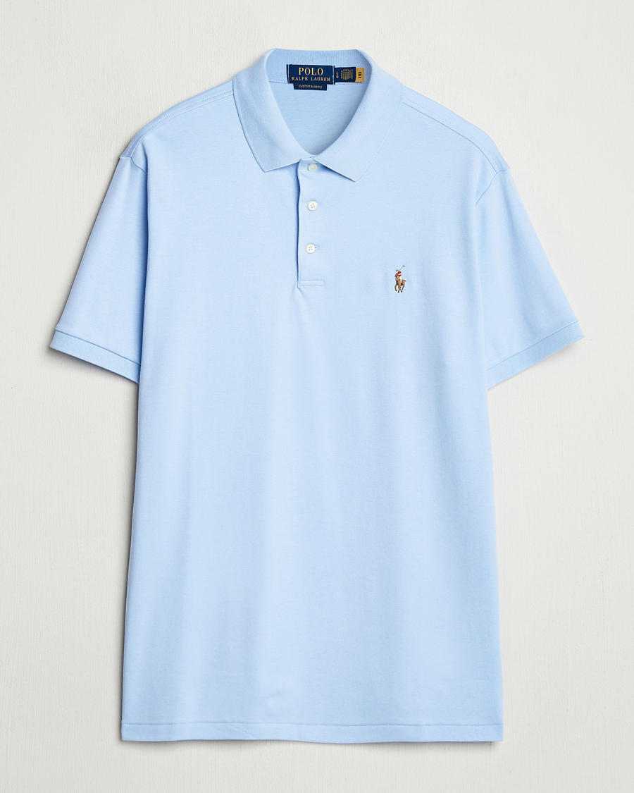 Homme | Polos | Polo Ralph Lauren | Custom Slim Fit Cotton Polo Office Blue