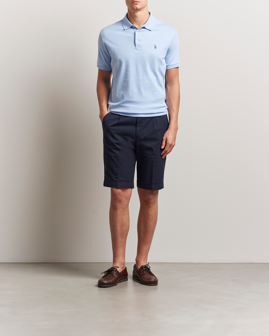 Homme | Polos | Polo Ralph Lauren | Custom Slim Fit Cotton Polo Office Blue