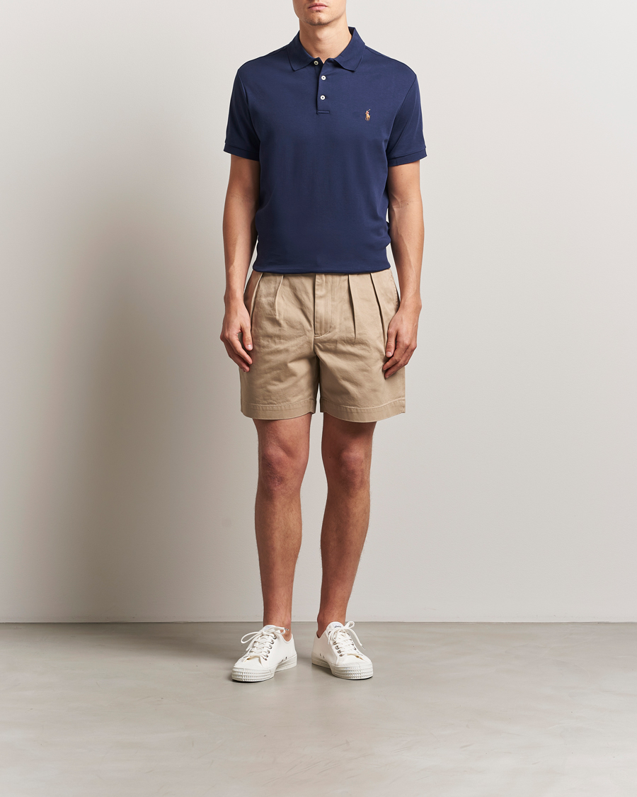 Homme | Polos | Polo Ralph Lauren | Custom Slim Fit Cotton Polo Refined Navy