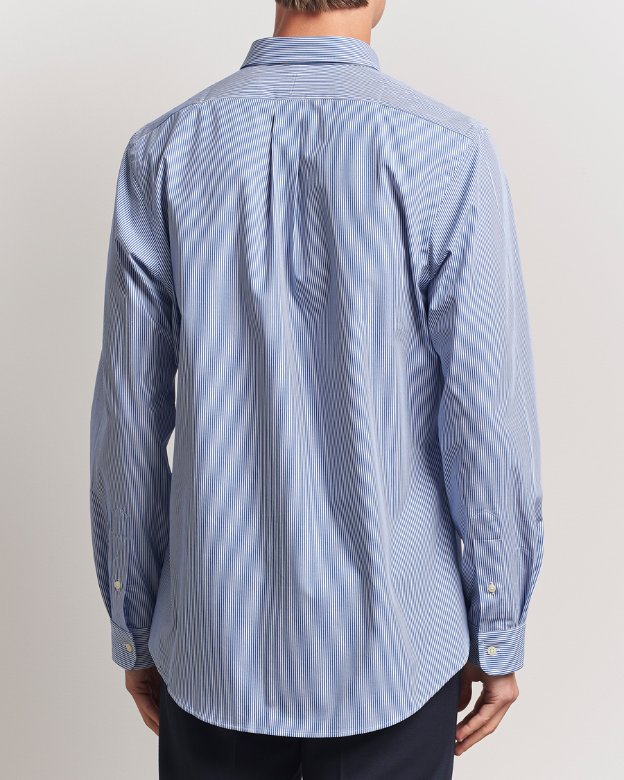 Homme | Chemises | Polo Ralph Lauren | Slim Fit Poplin Shirt Blue/White Hairline Stripe