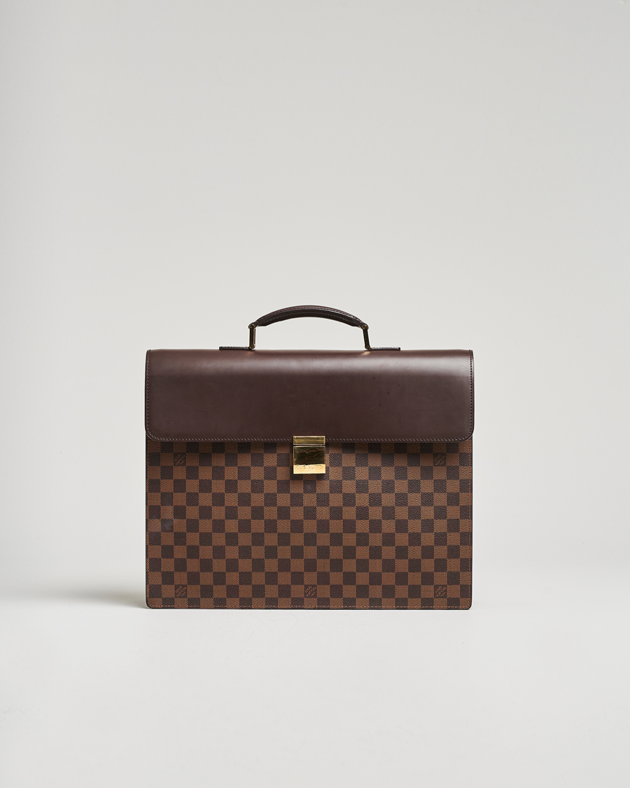 Homme | Louis Vuitton Pre-Owned Altona GM Briefcase Damier Ebene | Louis Vuitton Pre-Owned | Altona GM Briefcase Damier Ebene