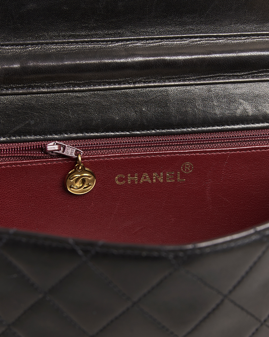 Homme | Chanel Pre-Owned Single Flap Bag Black | Chanel Pre-Owned | Single Flap Bag Black