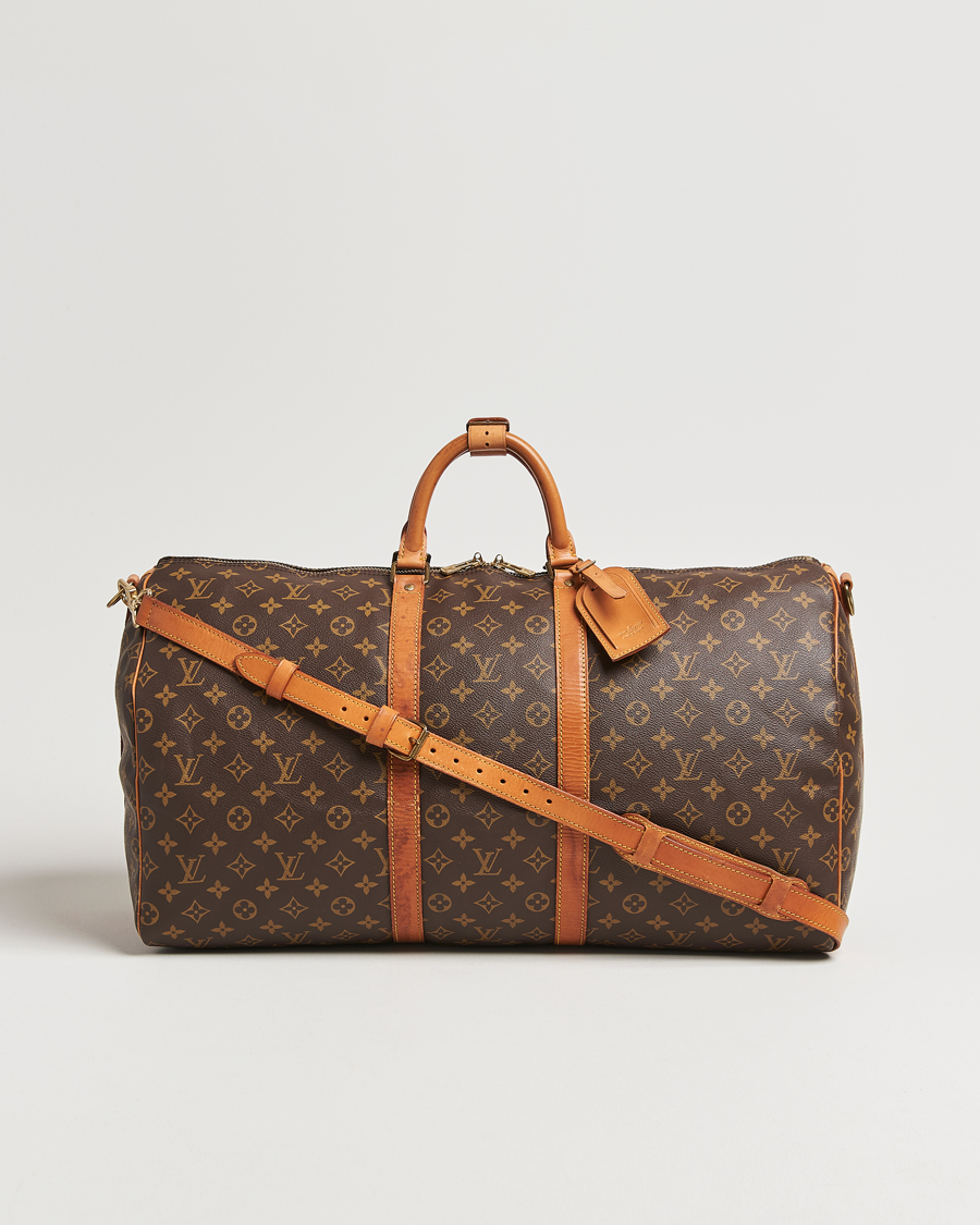 Homme | Louis Vuitton Pre-Owned Keepall Bandoulière 55 Monogram | Louis Vuitton Pre-Owned | Keepall Bandoulière 55 Monogram