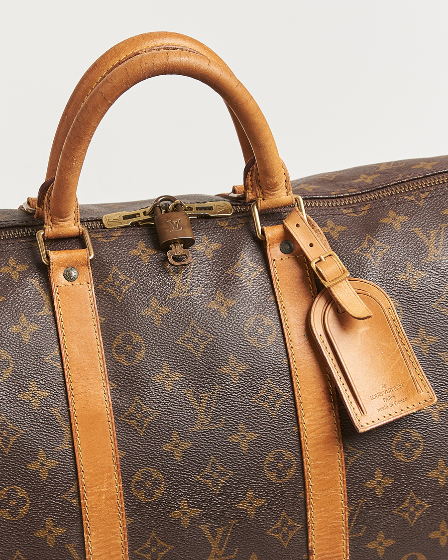 Homme | Louis Vuitton Pre-Owned Keepall Bandoulière 55 Monogram | Louis Vuitton Pre-Owned | Keepall Bandoulière 55 Monogram