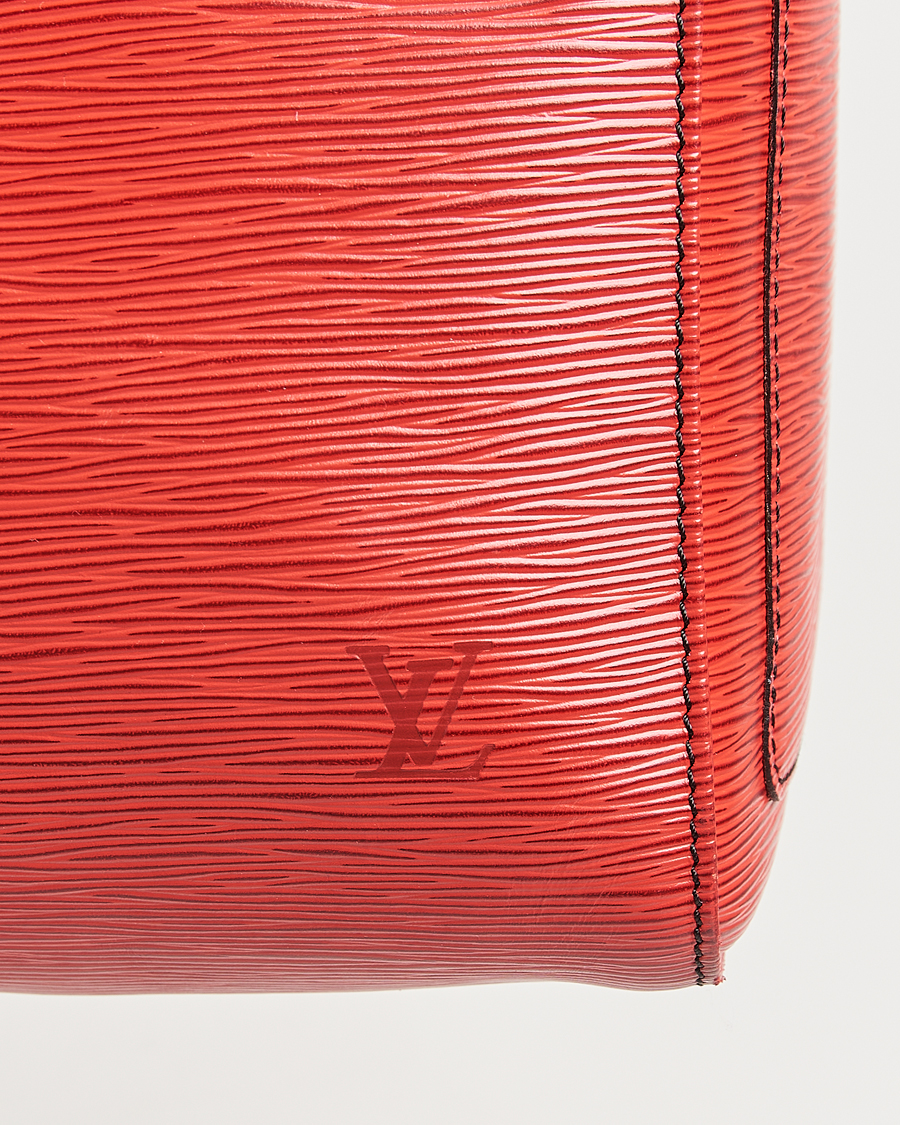 Homme | Louis Vuitton Pre-Owned Keepall 50 Epi Leather Bag Red | Louis Vuitton Pre-Owned | Keepall 50 Epi Leather Bag Red