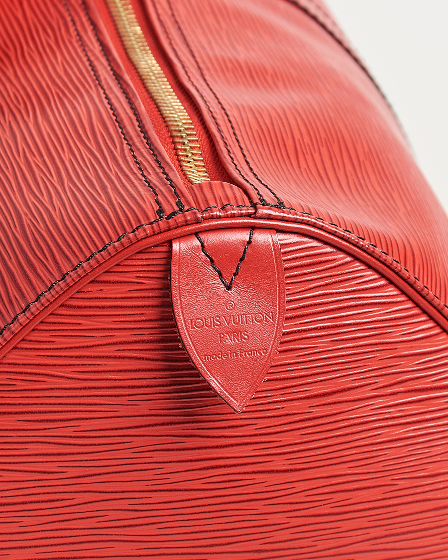 Homme | Louis Vuitton Pre-Owned Keepall 50 Epi Leather Bag Red | Louis Vuitton Pre-Owned | Keepall 50 Epi Leather Bag Red
