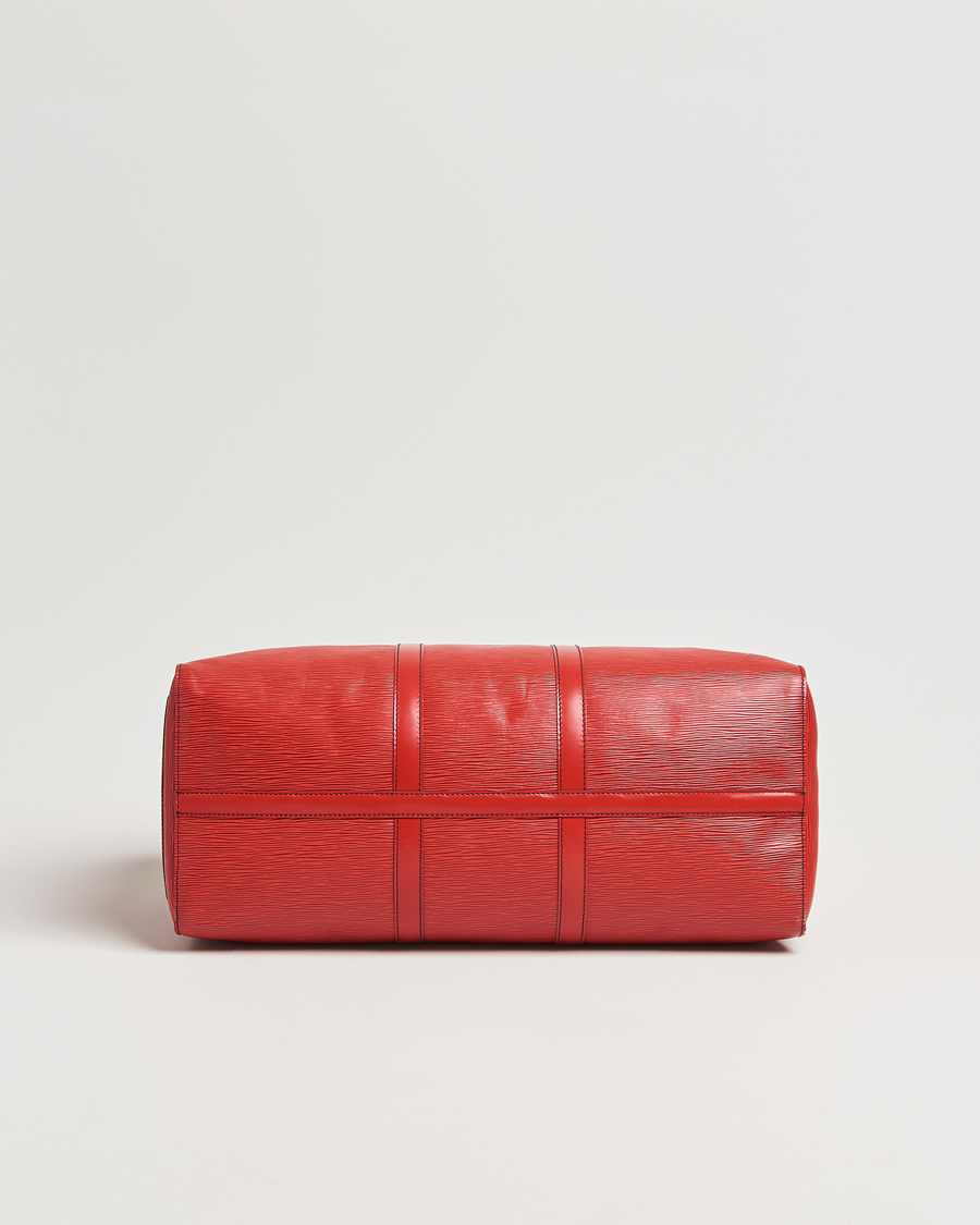 Homme | Louis Vuitton Pre-Owned Keepall 50 Epi Leather Bag Red | Louis Vuitton Pre-Owned | Keepall 50 Epi Leather Bag Red
