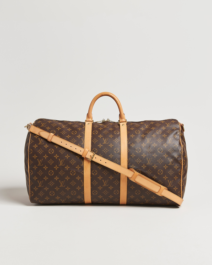 Homme | Louis Vuitton Pre-Owned Keepall Bandoulière 55 Monogram | Louis Vuitton Pre-Owned | Keepall Bandoulière 55 Monogram