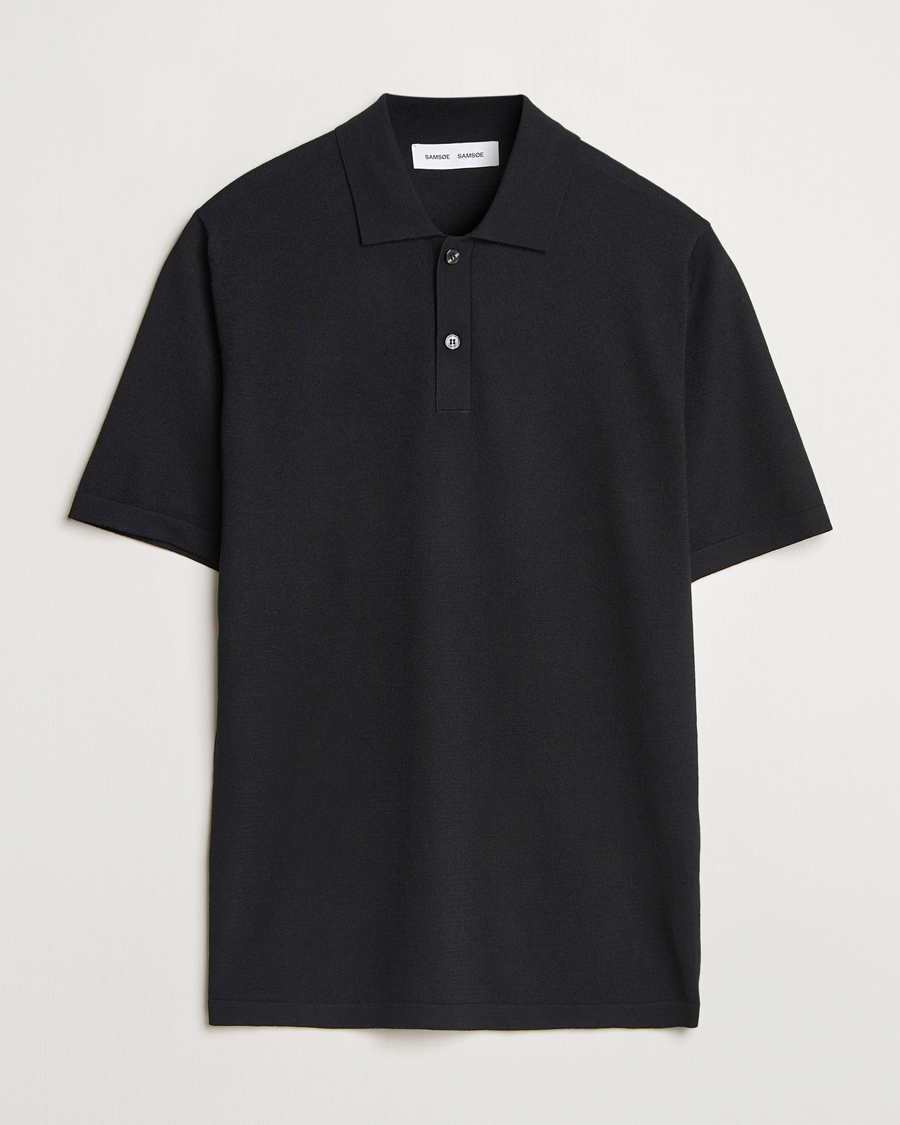 Homme | Polos | Samsøe Samsøe | Sarown Knitted Polo Black