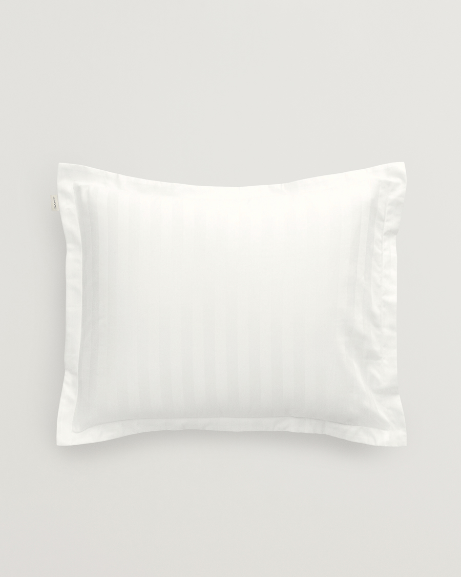 Homme | Pour La Maison | GANT | Sateen Striped Pillowcase White