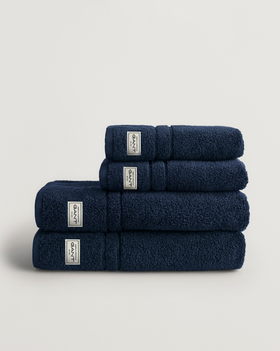 Homme | GANT 4-Pack Premium Towel Marine | GANT | 4-Pack Premium Towel Marine