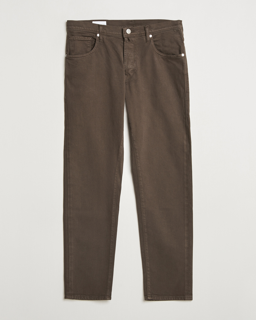 Homme | Pantalons | Incotex | 5-Pocket Cotton Stretch Pants Dark Brown