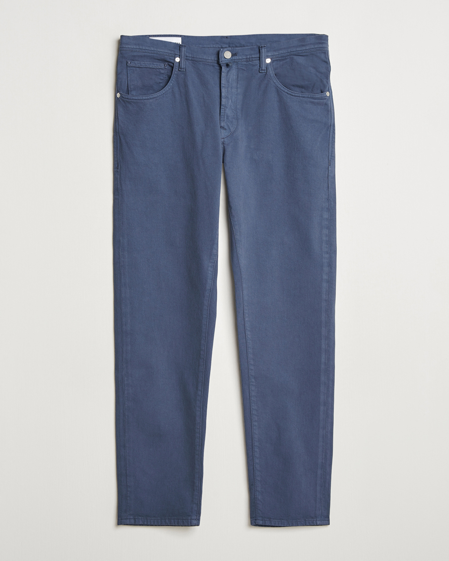 Homme | Pantalons | Incotex | 5-Pocket Cotton Stretch Pants Dark Blue