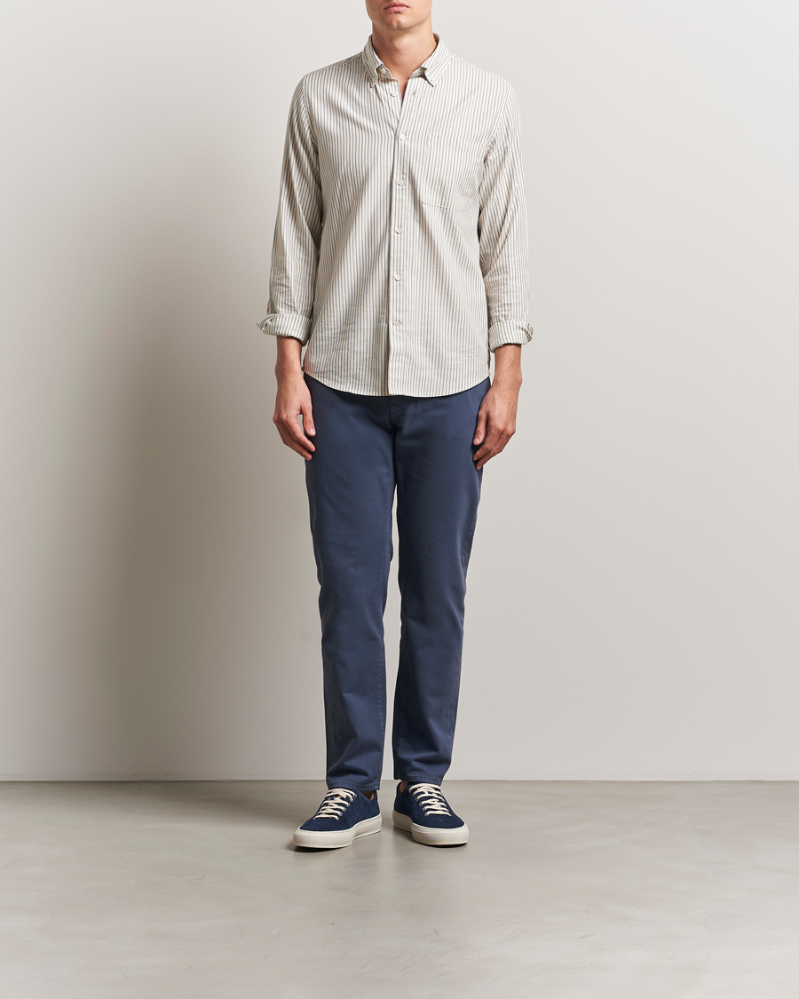 Homme | Pantalons | Incotex | 5-Pocket Cotton Stretch Pants Dark Blue