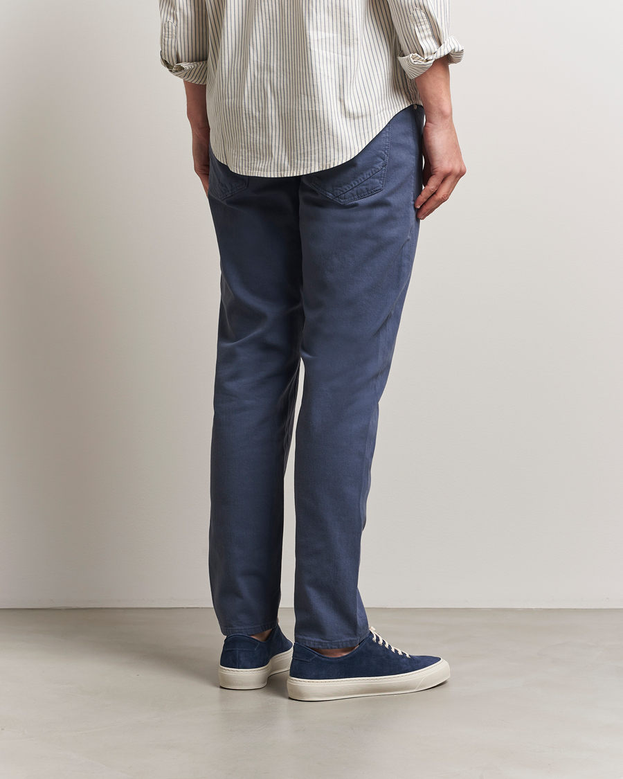 Homme | Pantalons | Incotex | 5-Pocket Cotton Stretch Pants Dark Blue