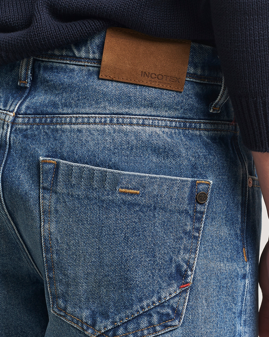 Homme | Jeans | Incotex | 5-Pocket Stretch Denim Light Wash