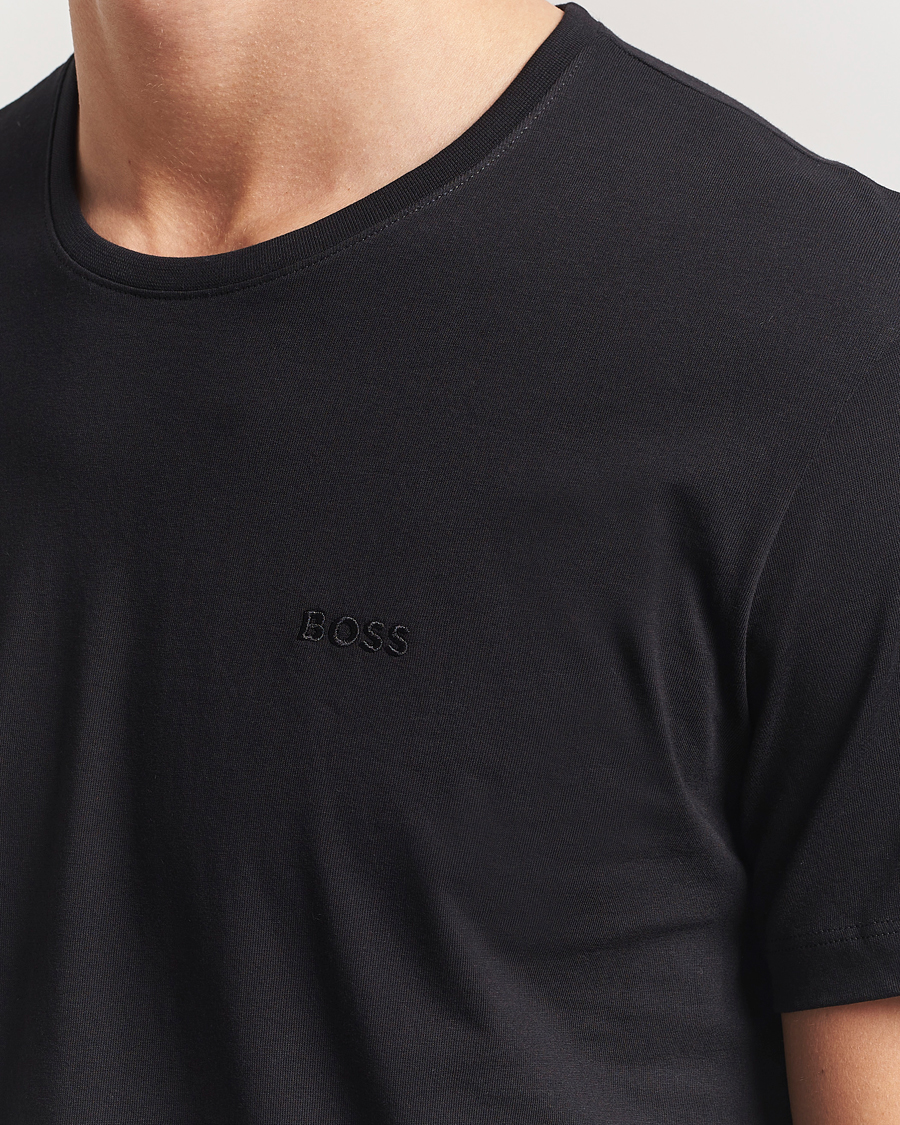 Homme | T-shirts | BOSS BLACK | 2-Pack Relaxed Fit Crew Neck T-Shirt Black